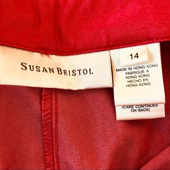 Susan Bristol Silky Feel Cotton Pants Wide Leg 14 Barbiecore Pretty in Pink - Picture 5 of 10